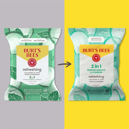 Burt's Bees Facial Cleansing Towelettes, Cucumber & Sage