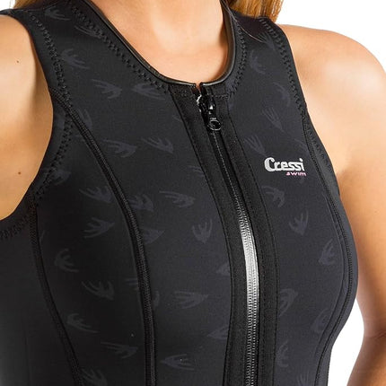 Cressi Women's Termico sporting goods, Black/Logo Pink, L UK