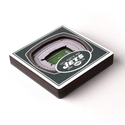 YouTheFan NFL New York Jets - MetLife Stadium 3D StadiumView Magnet3D StadiumView Magnet, Team Colors, Small (8493458)