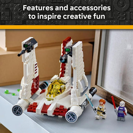 LEGO® Star Wars: The Clone Wars™ V-19 Torrent Starfighter 75432 Vehicle Set, Building Toy for Kids, Buildable Starship, 3 Characters, Blue and Red Lightsabers™, Toy Idea for Boys, Girls and Fans