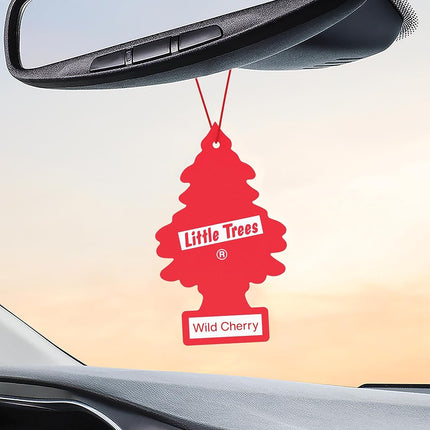 Little Trees Air Fresheners Car Air Freshener. Hanging Tree Provides Long Lasting Scent for Auto or Home. Wild Cherry, 24 Air Fresheners