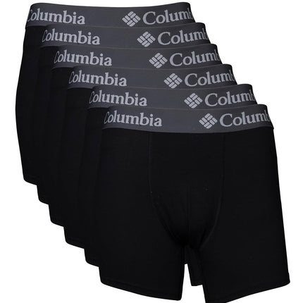 Columbia Mens Polyester Spandex Boxer Brief 6 Pack