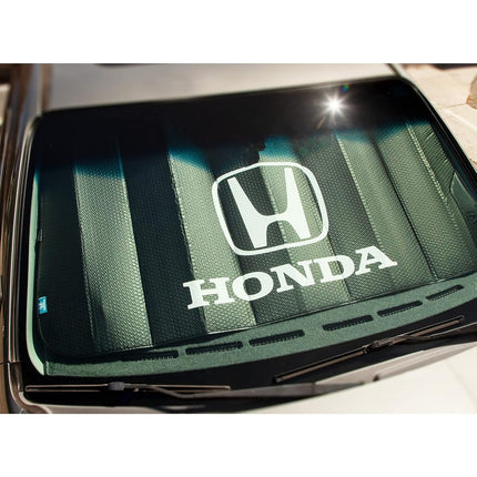 Plasticolor 003939W01 Honda Black Matte Accordion Sunshade, Silver