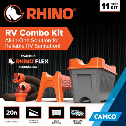Camco Rhino Ultimate 20' RV Sewer Hose Combo Kit - Made in the USA
