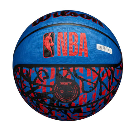 WILSON NBA Team Graffiti Basketball - Detroit Pistons, Size 7-29.5"
