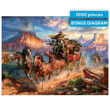 Buffalo Games - Blend COTA - Wild Wild West - 1000 Piece Jigsaw Puzzle for Adults - Challenging Puzzle Perfect for Game Nights - Finished Size is