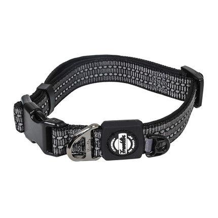 Franklin Pet Supply Nylon Dog Collar – Reflective Co™ – Comfort Fit – Neoprene – Adjustable – Large – Black