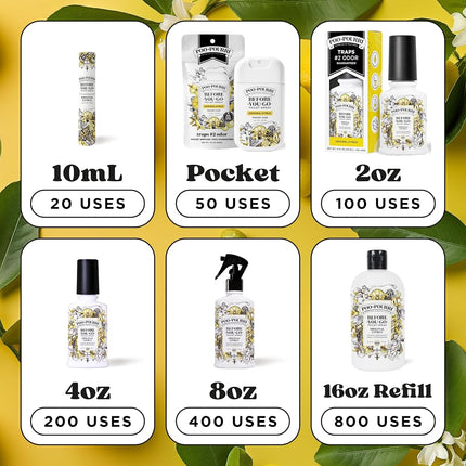 Poo-Pourri Before-You-Go Toilet Spray, Original Citrus, Refill Bottle 16 Fl Oz - Lemon, Bergamot and Lemongrass