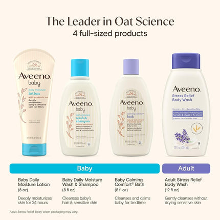 Aveeno Baby Daily Bath Time Solutions Gift Set To Prevent Dry Skin