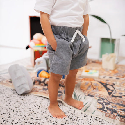 Gerber Baby Boys' Toddler 3-Pack Pull-on Knit Shorts, Gray & Black, 5T
