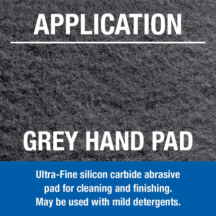 Mercer Industries 285GRY Industrial Strength Hand Pads, 6" x 9", 20 Pack, Grey
