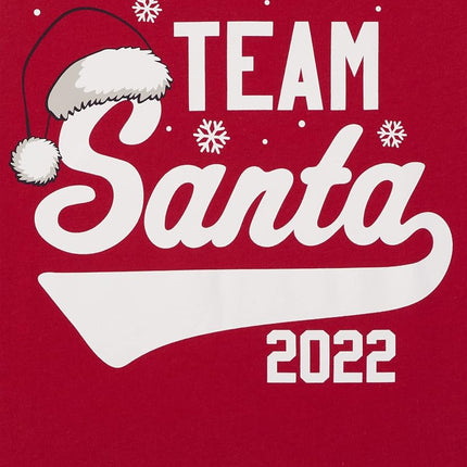 The Children's Place Boys' Long Sleeve Graphic T-Shirt, Team Santa 22-hat, X-Large