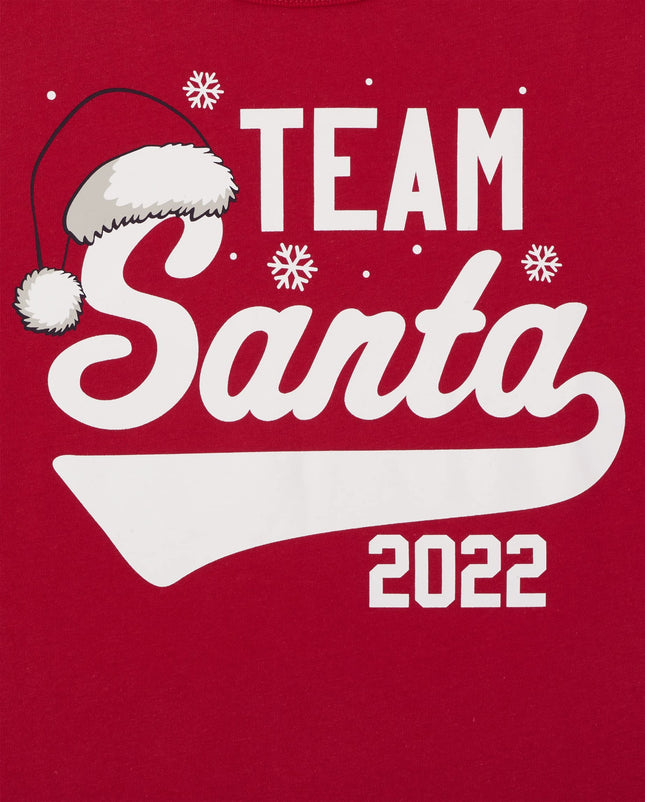 The Children's Place Boys' Long Sleeve Graphic T-Shirt, Team Santa 22-hat, X-Large