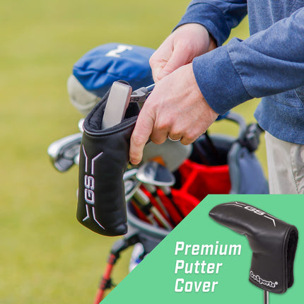GoSports GS1 Tour Golf Putter - 34 Inch Right-Handed Blade Putter with Oversized Fat Grip and Milled Face