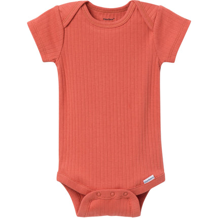 Gerber Unisex Baby Multi-pack Onesies Bodysuits (Short and Long Sleeve), Red, 0-3 Months