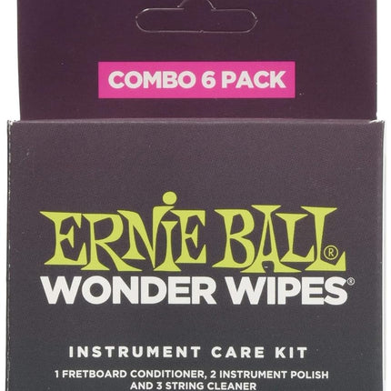 Ernie Ball Wonder Wipes Combo Pack, 6 pack