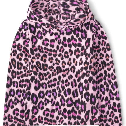 The Children's Place Pull à Capuche en Polaire Chaude pour Filles, Rose Léopard, Très Grand (XXL)