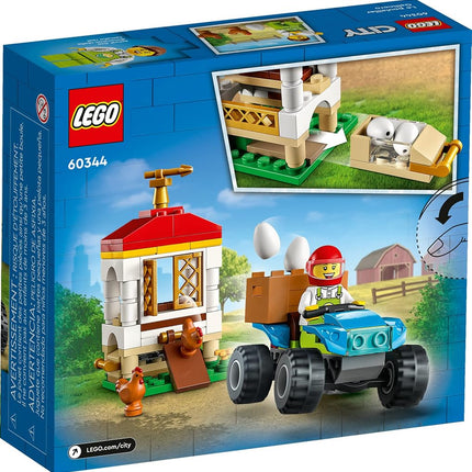 LEGO City Gallinero de Gallinas 60344 Juego de Construcción de Granja para Niños y Niñas de 5+ Años (101 Piezas)