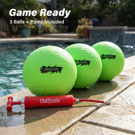 GoSports Vóleibol de Agua Paquete de 3, Ideal para Piscinas o Partidos de Vóleibol en el Jardín