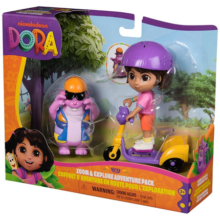 DORA Adventure Pack with Squirrel Tico - Mini Playset with 2 Figures (approx. 9 cm) and an Accessory with Function, for Imaginative Play, for Children from 3 Years