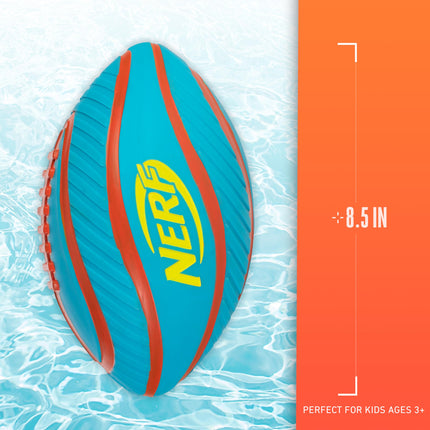 NERF Pool + Beach Water Football - Tidal Toss Pool Football for Water Games - Perfect Pool Toy for Kids - Extra Grip Waterproof Football with Inflation Pump