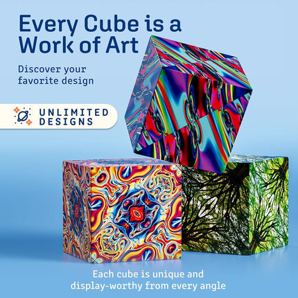 SHASHIBO Shape Shifting Box - Award-Winning, Patented Fidget Cube w/ 36 Rare Earth Magnets - Transforms Into Over 100 Shapes, Download Fun in Motion Toys Mobile App (Original Series - Spaced Out)