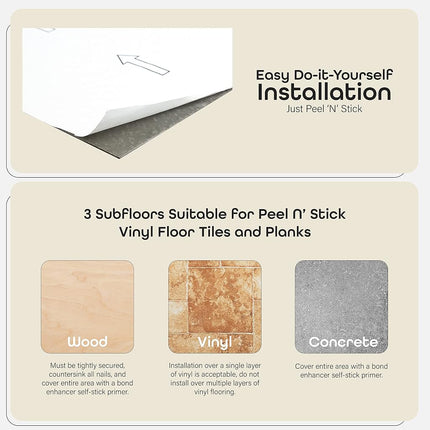 Achim Home Furnishings Ftvma45020 Nexus Self Adhesive 20 Vinyl Floor Tiles, 30cm