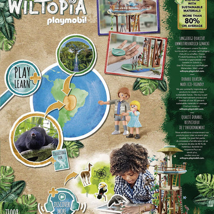 Playmobil Wiltopia 71008 Research Tower with Compass and Toy Animals, Sustainable Toy for Children Ages 4+