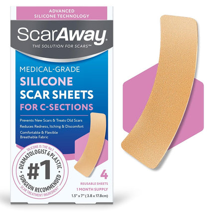 ScarAway C-Section Scar Sheets, Medical Grade Sili