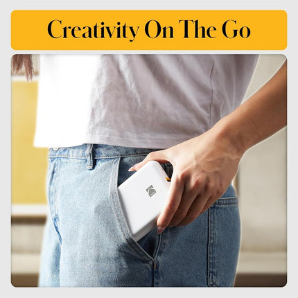 KODAK Step Instant Smartphone Photo Printer, Portable Mini Color Wireless Mobile Printer, Zink 2x3” (5.1x7.5 cm) Sticky-Back Photos, Bluetooth Compatible with iOS & Android Devices, Editing App, White