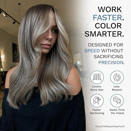 Authentic Cooboard Balayage Board with Teeth | Original Highlighting Paddle from The Maker of Cooboard Hair Highlighting Kit | Easy to Clean, Sturdy, Lightweight (Cooboard XL Black)