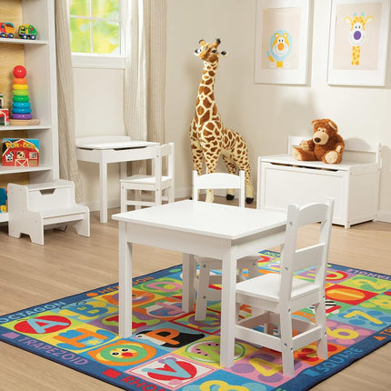 Melissa & Doug Par de sillas de madera - Muebles infantiles blancos