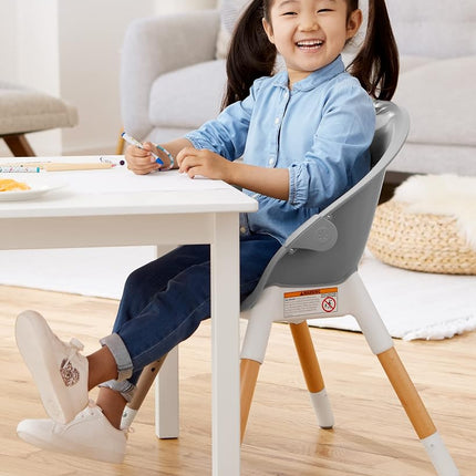Skip Hop Baby High Chair 4 in 1 Convertible High Chair, EON, Grey/White