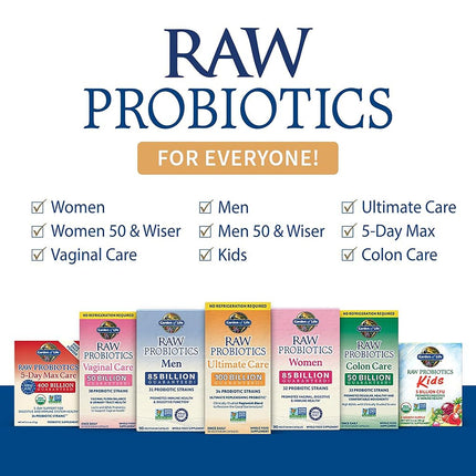 Raw Probiotics for Men 50 and Wiser 90 Capsules