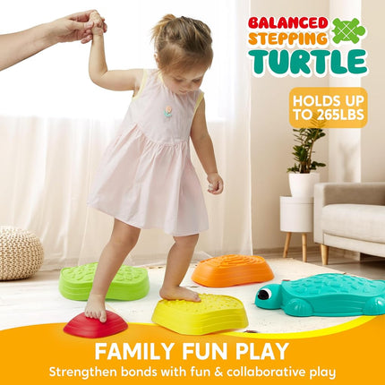 JOYIN Balance Stepping Stones for Kids, 5 Durable Non-Slip Stones, Promoting Toddler Balance Skills & Sensory Integration, Learning & Education Toys, Indoor & Outdoor Play Toys for Obstacle Course