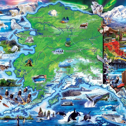 MasterPieces - 1000 Piece Jigsaw Puzzle, Alaska The Last Frontier, Fun for Adults, Family, Kids 19.25"x26.75"