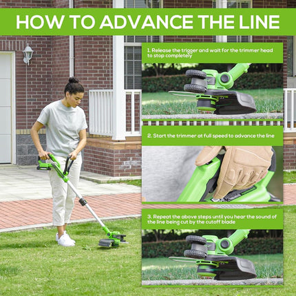 Greenworks 24V 13-Inch Brushless String Trimmer (Gen 2), 4.0Ah USB Battery and Charger Included