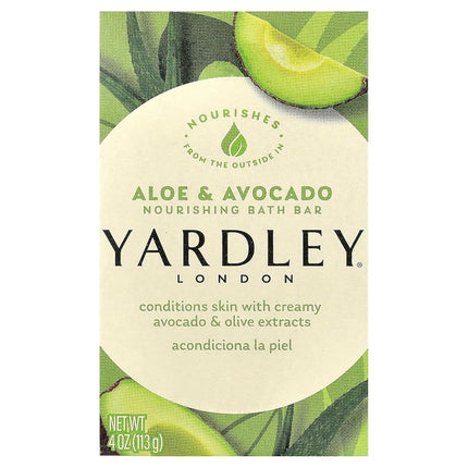 Yardley London Aloe and Avocado Naturally Moisturizing Bath Bar 4.0 oz (Pack of 6)