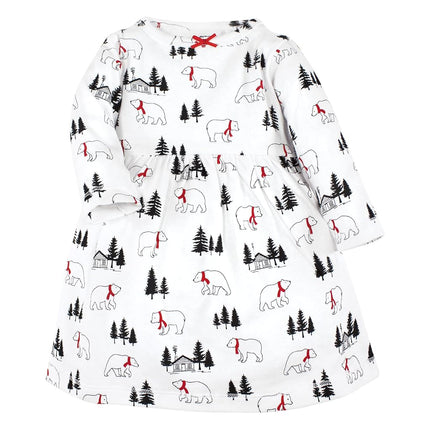 Hudson Baby Robes en coton pour bébés filles, Winter Bear, 12-18 mois