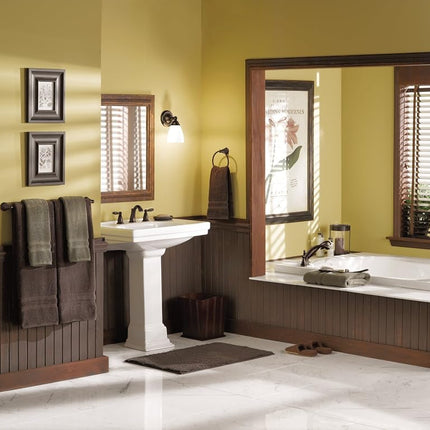 Moen T933BN Brantford Two-Handle Low Arc Roman Tub Faucet Without Valve, Brushed Nickel