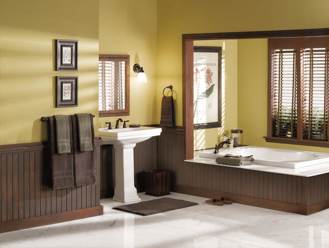 Moen T933BN Brantford Two-Handle Low Arc Roman Tub Faucet Without Valve, Brushed Nickel