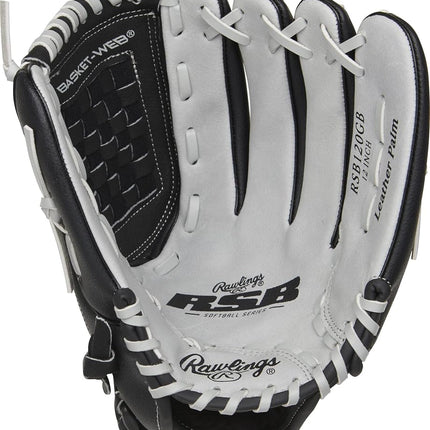 Rawlings | Guante de sóftbol de lanzamiento lento RSB | Lanzador zurdo | 12" - Red tipo cesta