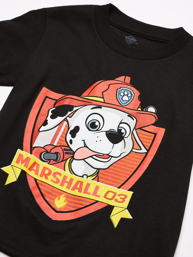 Nickelodeon Boys' Paw Patrol Pack of Three T-Shirts, Black/Royal/Light Blue, 2T