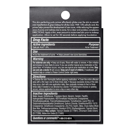 e.l.f. Acne Fighting Putty Primer, Infused with 1.8% Salicylic Acid, Prevents Breakouts & Reduces Redness, Minimizes Pores & Preps Skin, 0.74 Oz (21g)