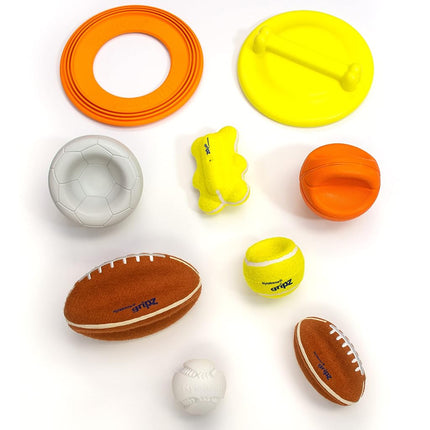 Nylabone Power Play Gripz Felt Basketball Rubber Fetch Toy, Squeaky Ball for Dogs, Medium (1 Count)