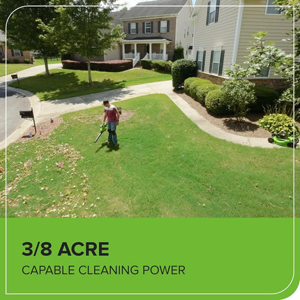 Greenworks 48V (24V x 2) 520 CFM Brushless Leaf Blower/Vacuum w/ (2) 4.0Ah Battery & Dual Port Charger