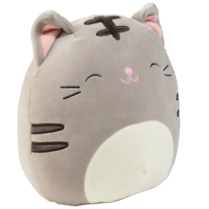 Squishmallows Chat Gris Tally de 20 cm - Peluche Officielle Jazwares - Jouet en Peluche Doux et Moelleux à Collectionner - À Ajouter à Votre Équipe - Cadeau pour Enfants, Filles et Garçons