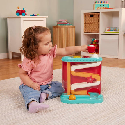 Battat Pound-a-Ball Toy, Pound & Roll Ball Maze, Light Blue, Toddler