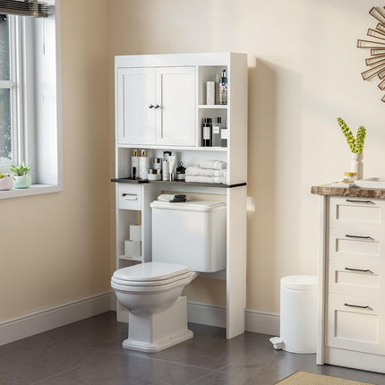 Nivisre Over The Toilet Storage Cabinet with 7 She