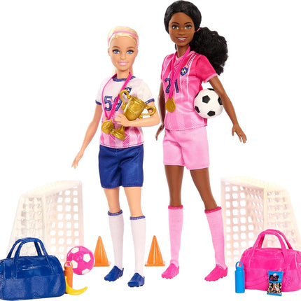 Barbie Careers Playset, Soccer Player Set with 2 F